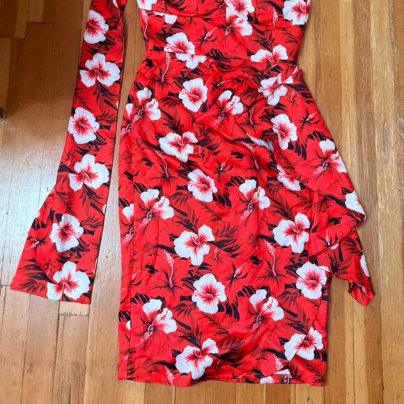 Rockin Bettie Boulevard Nights Tiki Tropical Wiggle Dress Pinup Rockabilly Small - Picture 7 of 9